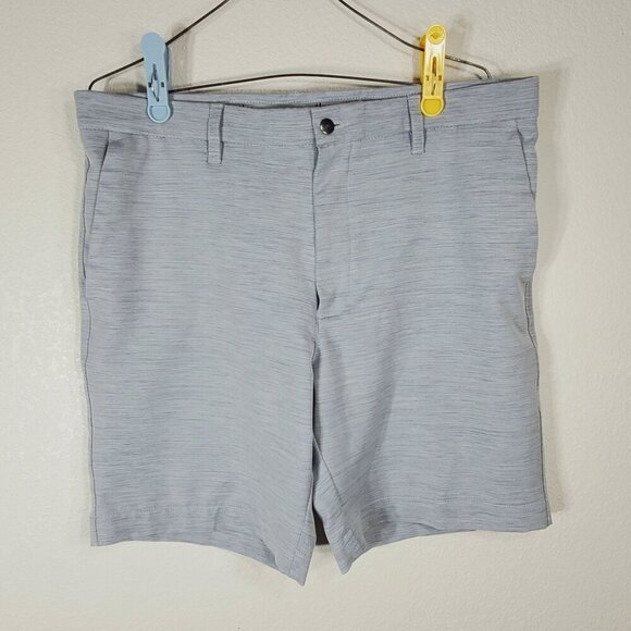 Callaway Mens Size 36 Heathered Gray Flat-Front Golf Shorts Polyester Blend - Picture 7 of 7